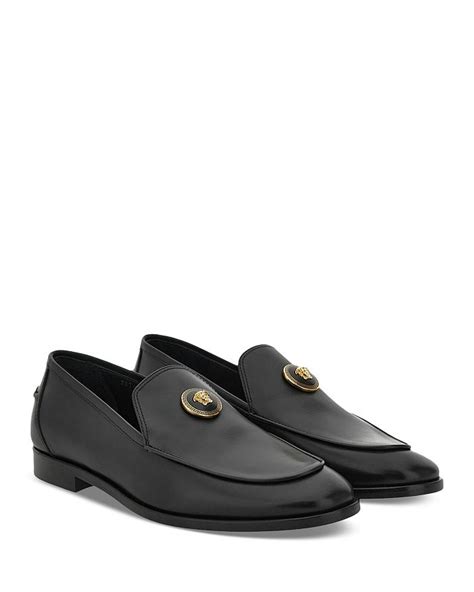 slip on versace|Versace medusa loafers.